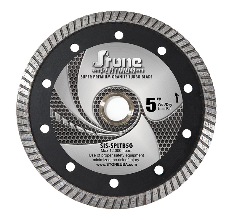 Stone Platinum, Premium Granite Turbo Blade, 5"