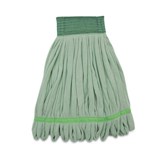 Boardwalk Microfiber Looped-end Wet Mop Head, Medium, Green, 12/cs