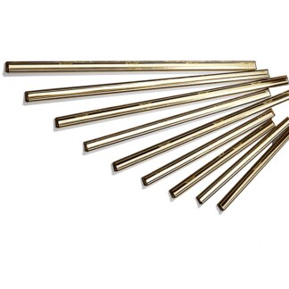 Ettore 1127 Master Clipped Channel with Rubber, 10 in, Brass