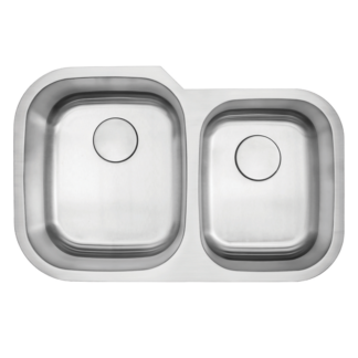 Hive, Double Bowl Sink, Stainless Steel, 16 Gauge, 9" Deep