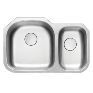 Hive, Double Bowl Stainless Steel Sink, H-203, 9" Deep