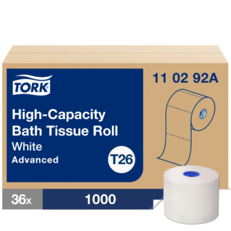 Tork High-Capacity Toilet Paper Roll White T26, Advanced, 2-Ply, 36 x 1000 sheets, 110292A