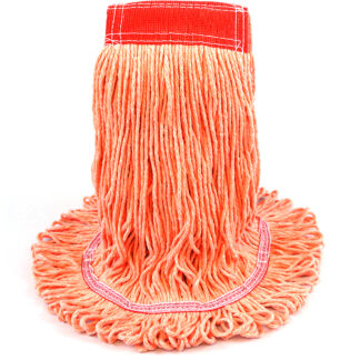 Premier Wet Mop Head, Orange, Cotton, Looped End, 4-Ply