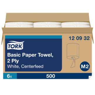 Tork Centerfeed Paper Towel White M2, High Absorbency, 6 x 500 Sheets, 120932