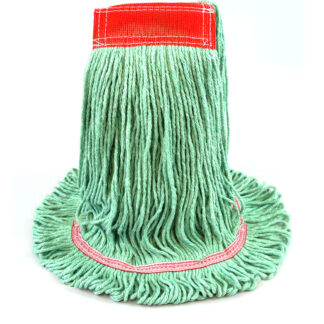 Premier Wet Mop Head, Green, Cotton, Looped End, 4-Ply