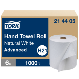 Tork Paper Towel Roll White H21, Advanced, High Absorbency, 6 Rolls x 1000 ft, 214405