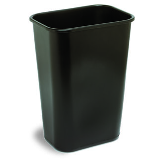 Continental Commercial Plastic Wastebasket -41 1/4 Qt, Black