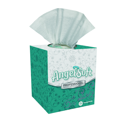 GP Pro 46580 Angel Soft Facial Tissue, 7-1/2 in W, 8.4 in L, 2-Ply, 96 Sheet -Towel