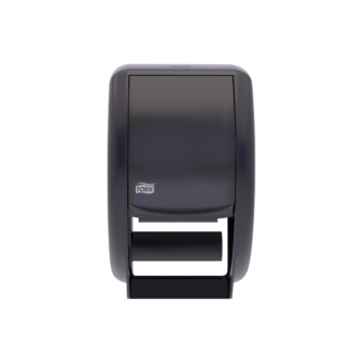 Tork Twin Toilet Paper Roll Dispenser Smoke T24, Modern Look, 55TR