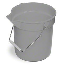 Bucket w/Pouring Spout - 10 Qt., Grey