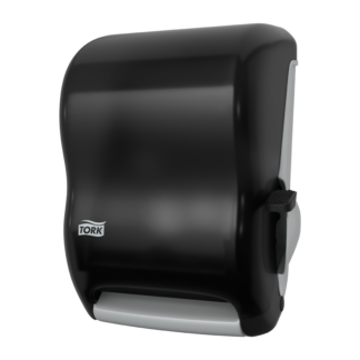 Tork Paper Hand Towel Roll Dispenser Smoke H21, Push-Down Handle and High-Capacity, 84TR