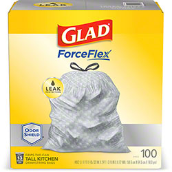 CloroxPro[TM] Glad[R] ForceFlex 13 Gal. Tall Trash Bag - 100 ct. Box