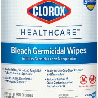 Clorox Bleach Germicide Wipes, 150 Wipes Per Can, 6 Cans Per Case