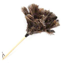 RDI Gray Ostrich Feather Duster w/Wooden Handle - 28"