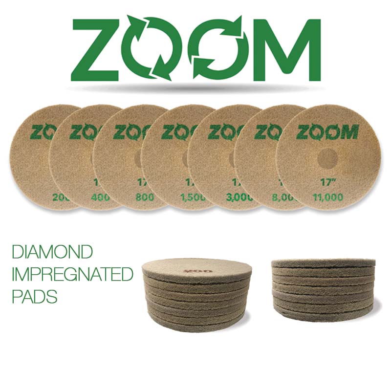 Stone Pro Zoom Diamond Impregnated Polish Pad -17",3000 Grit
