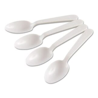 Heavy Wt. Teaspoon Plastic, White
