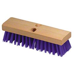 Carlisle Flo-Pac[R] Stiff Polypropylene Deck Scrub - 10", Blue