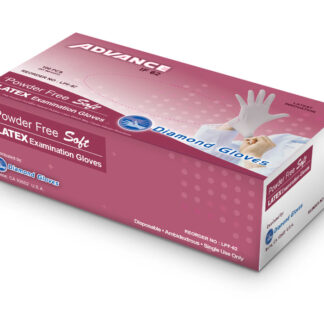 Diamond Glove Advance IF62 Powder-Free Non-Sterile Examination Glove, XL, 240 mm L, Beaded Cuff, Late, White