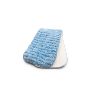 Brightline 18" Microfiber Scrubbing Wet Mop, Blue With Velcro Back