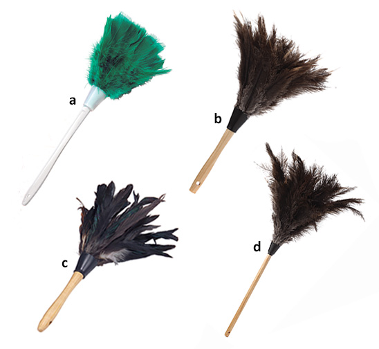 Lambskin Feather Duster Premium Black Ostrich - 20" Overall