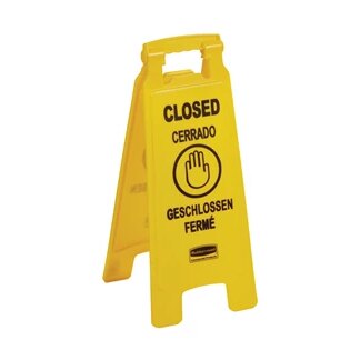 Rubbermaid, "Closed" 2, Sided Floor Safety Sign