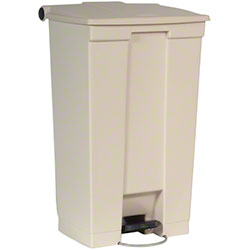 Rubbermaid, Mobile Step-On Can - 23 Gal., Beige