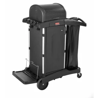 Rubbermaid, High Security Janitorial Cleaning Cart , Black