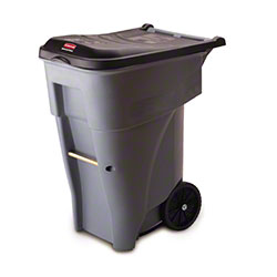 Rubbermaid, BRUTE, Rollout Container - 65 Gal., Gray