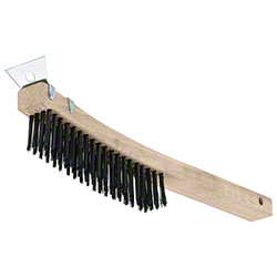 Carlisle Flo-Pac, Curved Handle Brush - w/1 1/2" Scraper