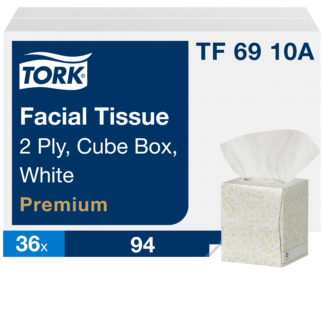 Tork Premium Facial Tissue Cube Box White, 2-ply, 36 x 94 Tissues, TF6910A