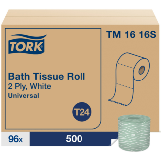 Tork Toilet Paper Roll White T24, Universal, 2-Ply, 96 x 500 sheets, TM1616S