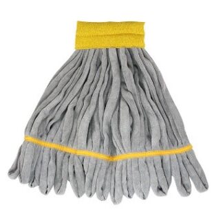 SmartColor RoughMop String Mops Heavy Duty, Gray/Red, 5 Per Case