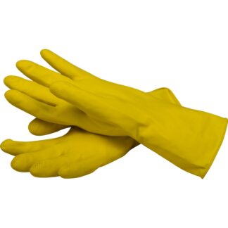 Gloves - Latex Flock Ylw Med, 1639-9305