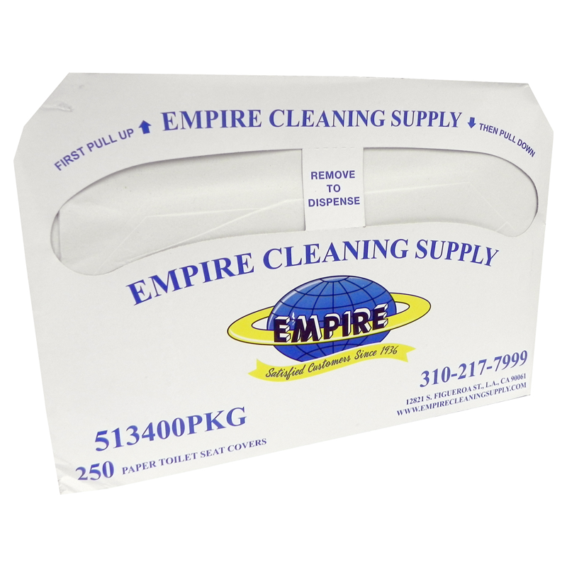 Brightline, Cleaning Supply, Toilet Seat Covers, 1/2 Fold, 250 Per Pack, 20 Packs Per Case