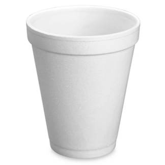 Styrofoam Cups, 10 Oz., 25 Per Bag, 40 Bags Per Case