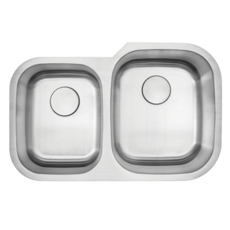 Hive, Double Bowl Stainless Steel Sink, H-201R-16, 9" Deep