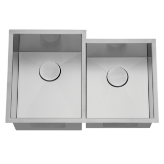 Hive, Stainless Steel Sink, Handmade, Zero Radius, H-UZ201X-ZR, 9" Deep