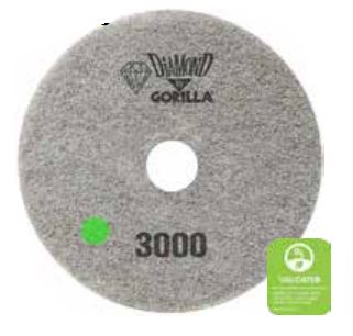 Diamond by Gorilla, Burnishing Pad, 21", Green, 3000 Grit