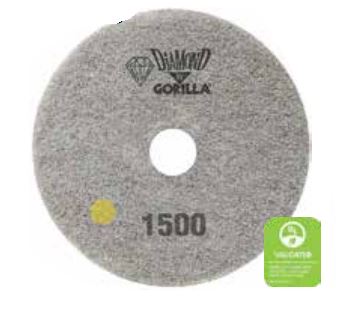 Diamond by Gorilla, Burnishing Pad, 24", Yellow, 1500 Grit