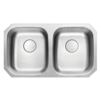 Hive, Double Bowl Stainless Steel Sink, H-202-7, 7" Deep