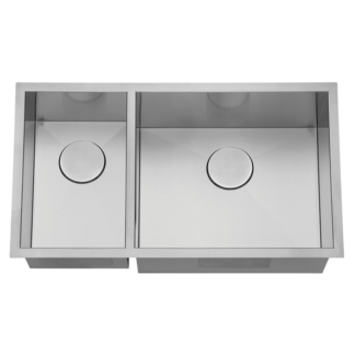 Hive, Stainless Steel Sink, Handmade, Zero Radius, H-UZ203XR-ZR, 9" Deep