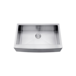 Hive, Single Bowl Stainless Steel Sink, Zero Radius, Handmade Farmhouse, 9"
