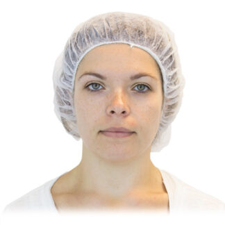 Safety Zone, Bouffant Cap, 21 inch, White
