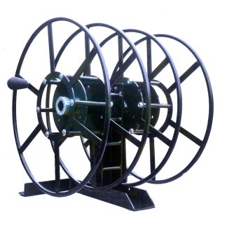 Reel Innovations Dual 2 Narrow Profile Sol Reels, 300', Dual Side By Side Floor Stand Included