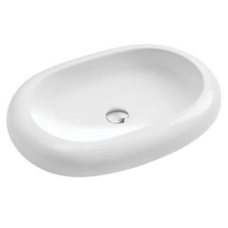 Hive, Ceramic Vessel Sink, Sargas, H-CV03W, White, 25-1/2" X 17" X 4-1/2"
