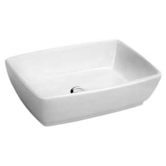 Hive, Ceramic Vessel Sink, Leonis, H-CV07W, White, 18-1/2" X 13-3/4" X 5-1/4"