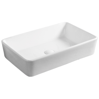 Hive, Ceramic Vessel Sink, Grafias, H-CV22W, White, 23-5/8" X 14-1/2" X 5-1/8"