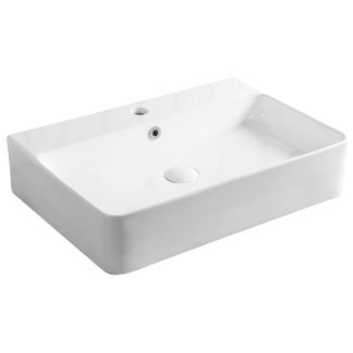 Hive, Ceramic Vessel Sink, Pisces, H-CV18W, White, 23-1/2" X 16-1/2" X 5-1/8"