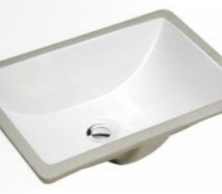 Hive, Lavatory Sink, Chara, Small Rectangular, Biscuit