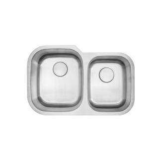 Hive, Double Bowl Stainless Steel Sink, 10" and 8", Combo With Accessories
